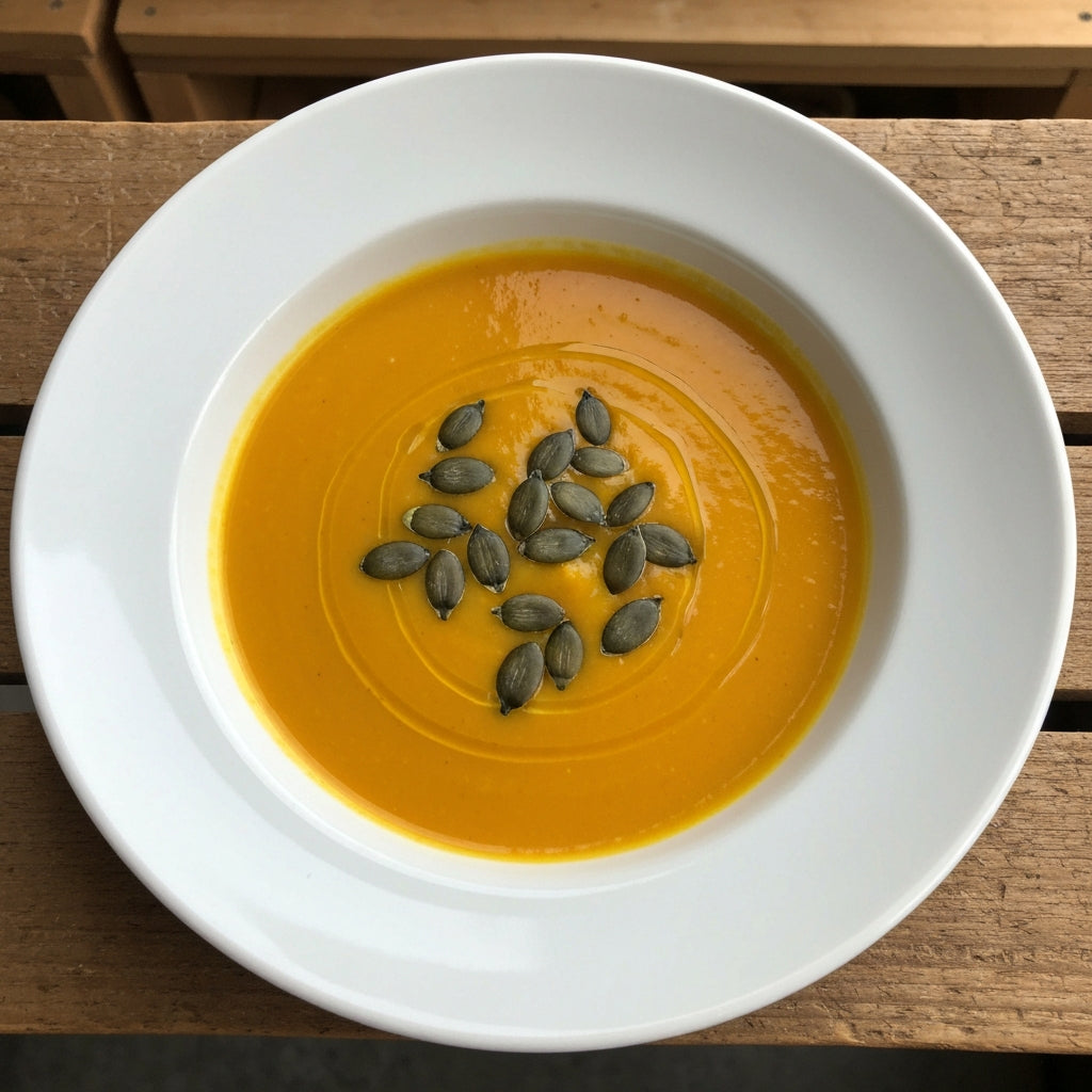 Romige Pompoensoep met Gember - Zoutarm