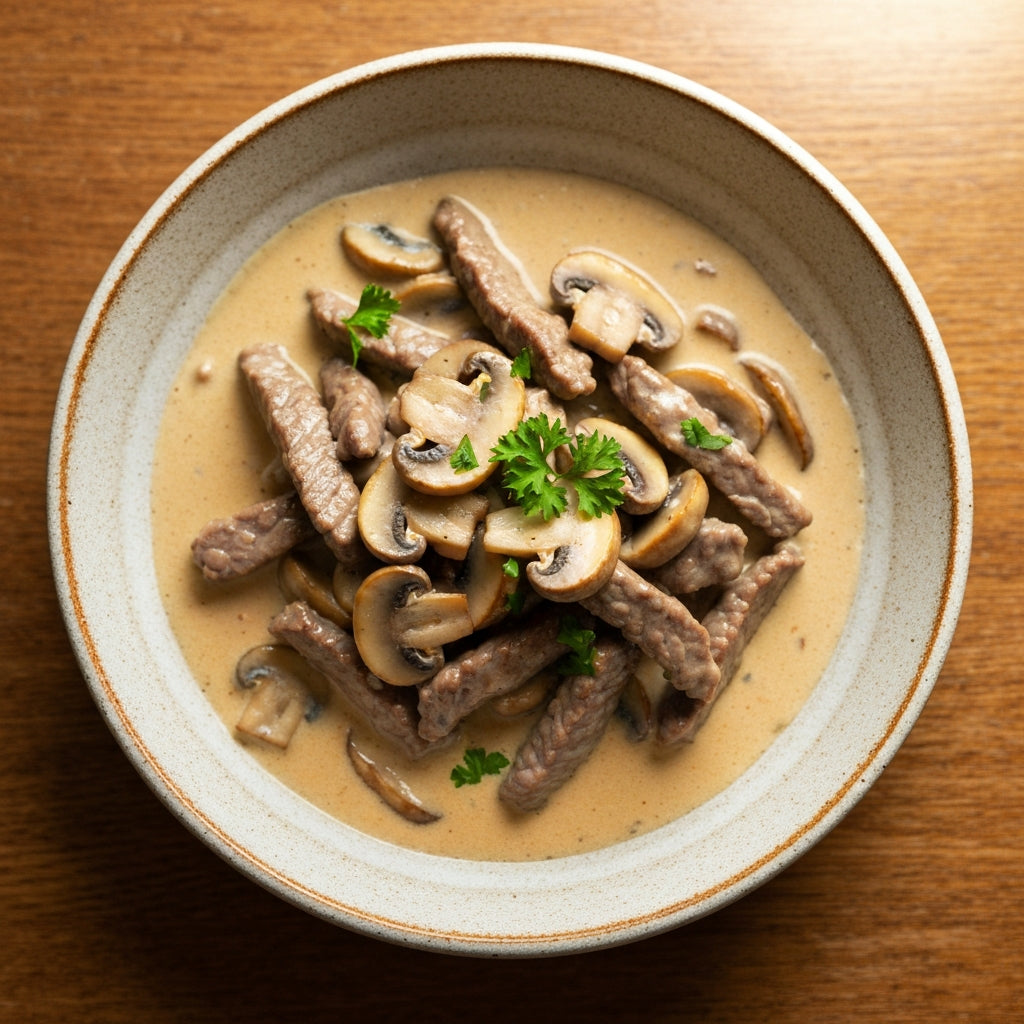 Romige Runderstroganoff zonder Pakjes
