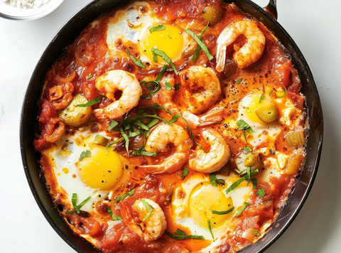 Shakshuka with shrimp
