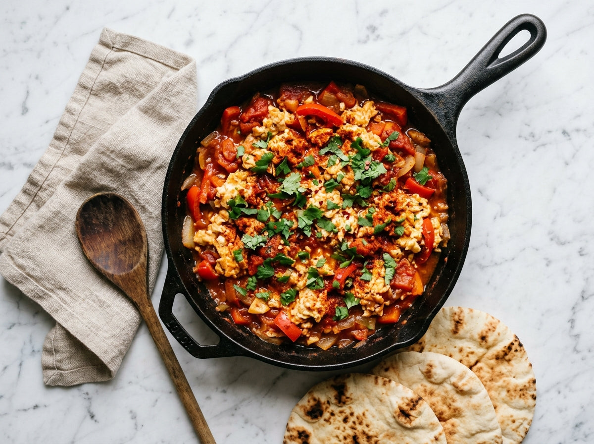 Gekruide Roerei — Shakshuka-Stijl in 10 Minuten - recept van The Spice Club