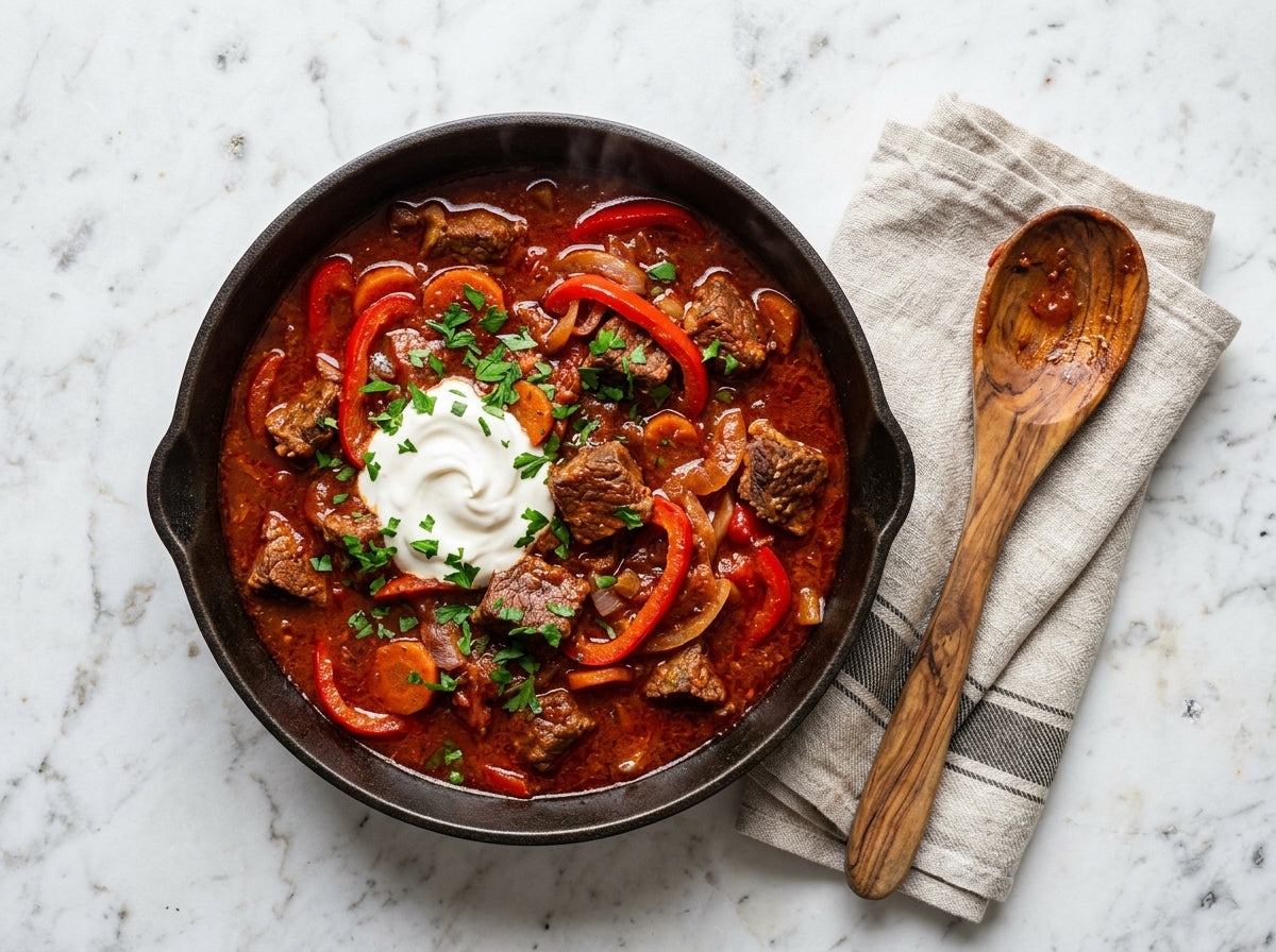 Goulash Zonder Pakje — Hongaarse Stoofpot met Paprika - recept van The Spice Club