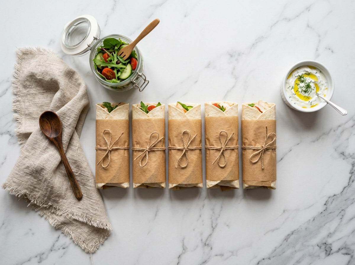 Mealprep Kip-Wraps voor 5 Dagen — Lunches Klaar in 30 Min - recept van The Spice Club