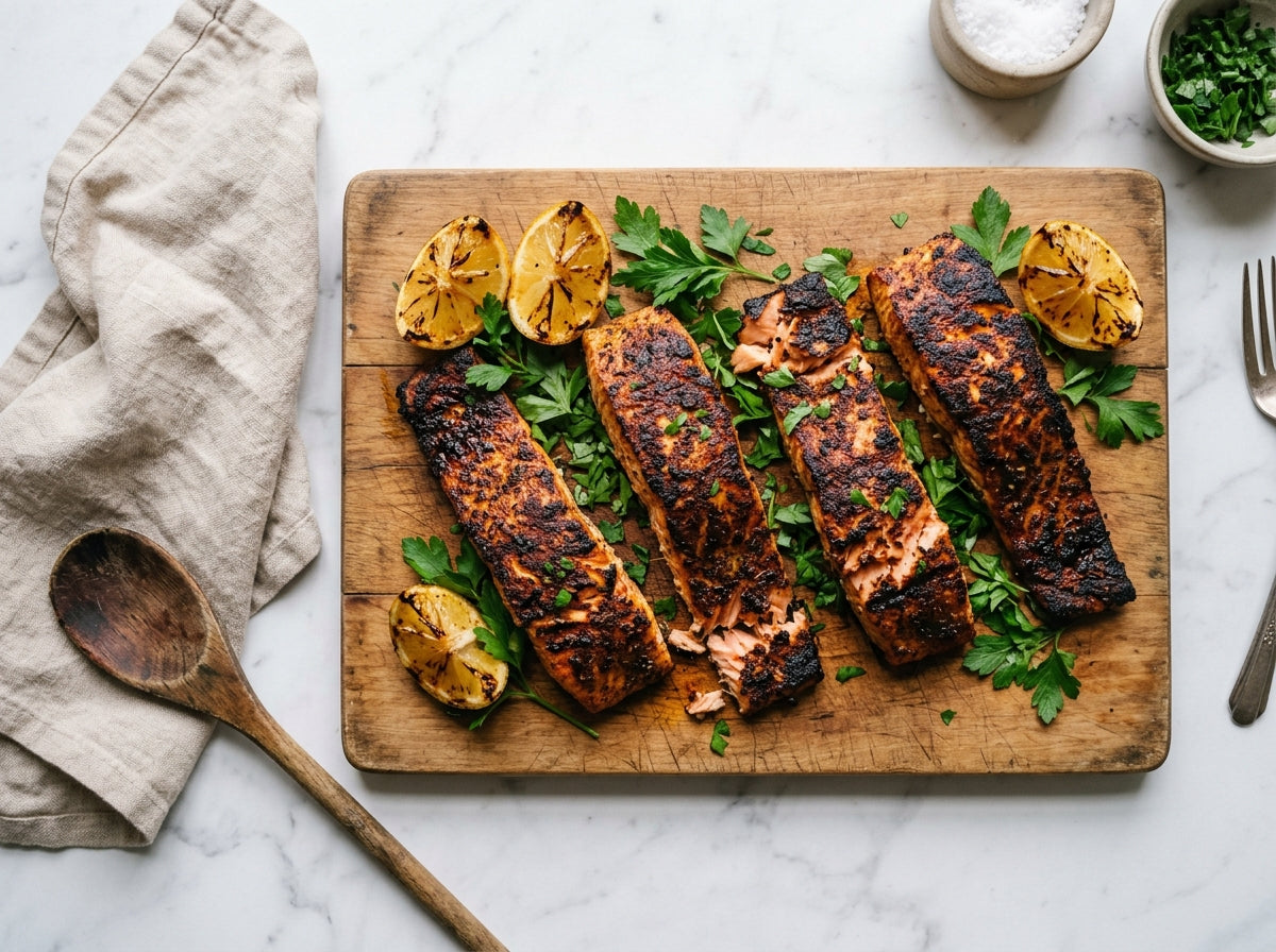 Pittige BBQ-Vis Cajun — Krokant en Vol Smaak - recept van The Spice Club