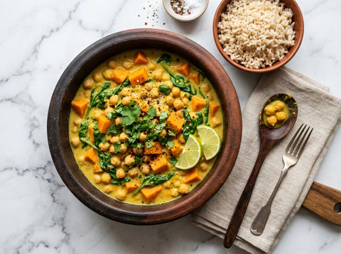 Vegan Curry Zonder Pakje — Romige Kokos & Kikkererwten