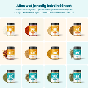 Kruiden & Specerijen Essentials · 12-Pack