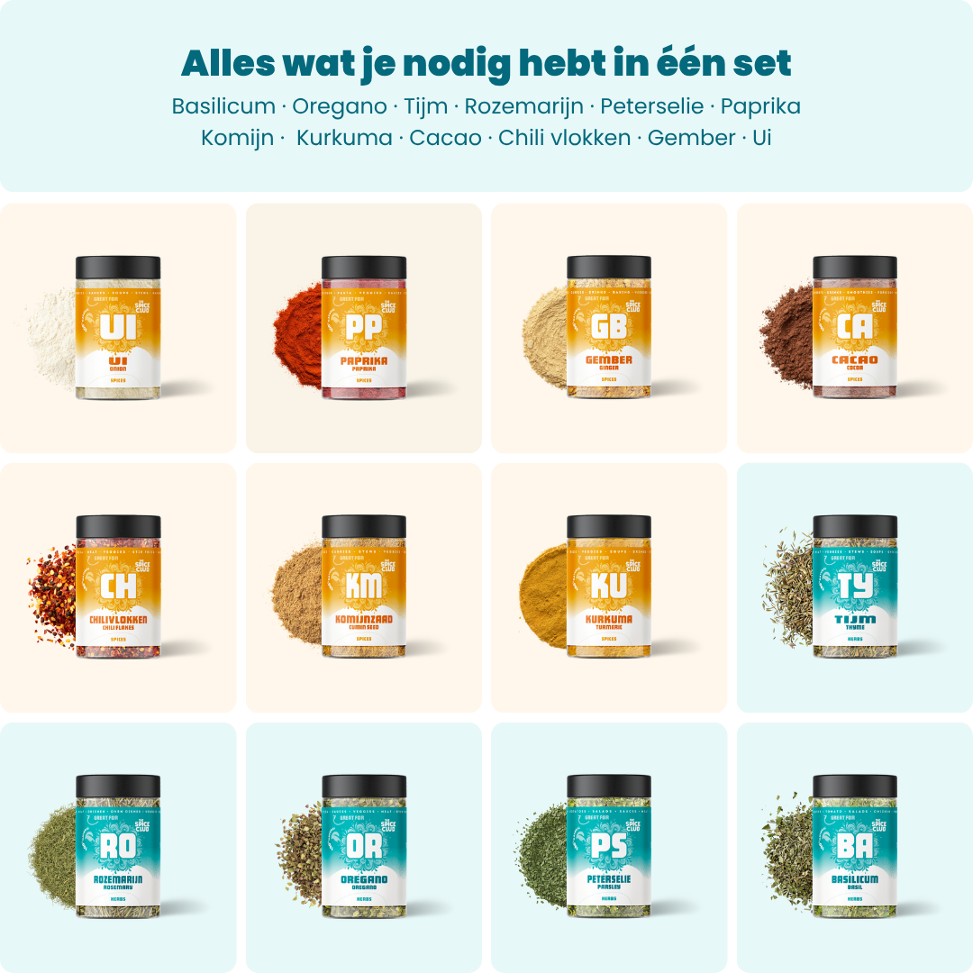 Kruiden & Specerijen Essentials · 12-Pack