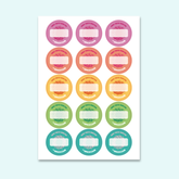 The Spice Club Stickervel · 15 Labels