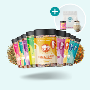 De Dagroutine Set: 9 kruidenmixen en toppings plus de Chia Ontbijt Set
